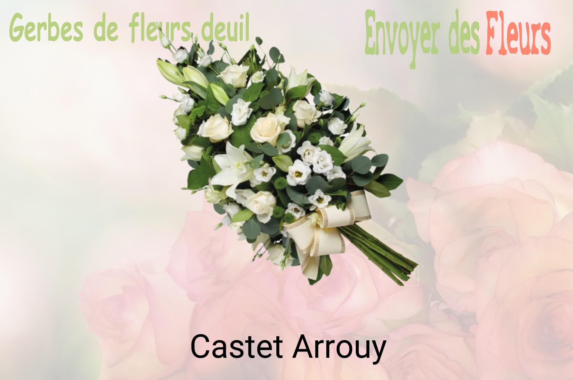 Gerbe de fleurs de deuil livrée à Castet-Arrouy